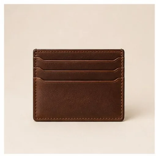 Four-Slot Card Case — Chestnut