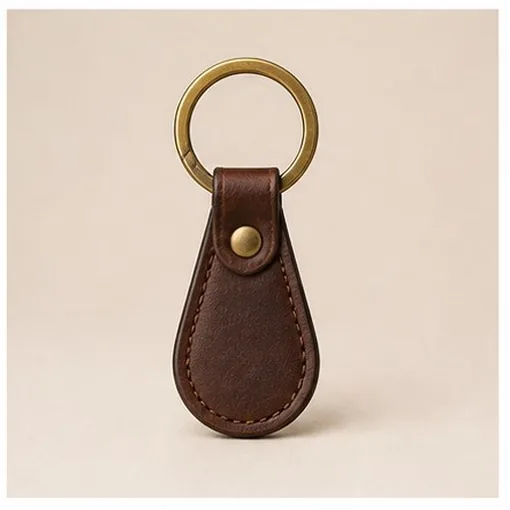 Brass Keyring Fob — Black